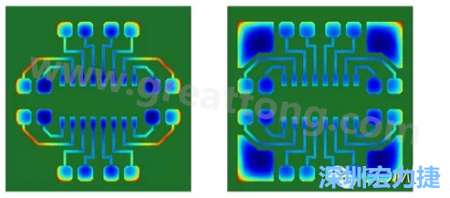 通過仿真，可以快速簡單地重新設計并計算不同圖形布局所得到的厚度均勻性-深圳宏力捷