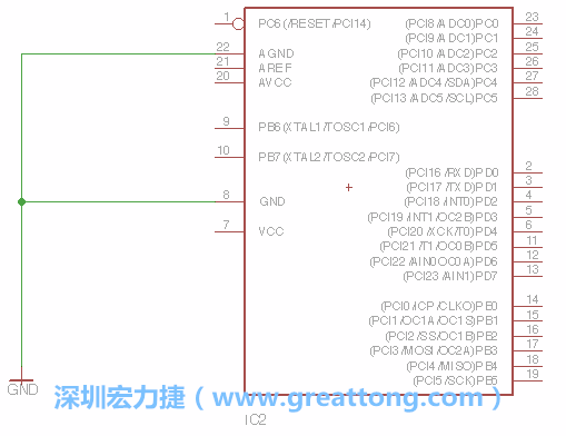 排針的用途是連接微控制器的輸出和輸入，它提供了一個平臺給焊線和針腳。