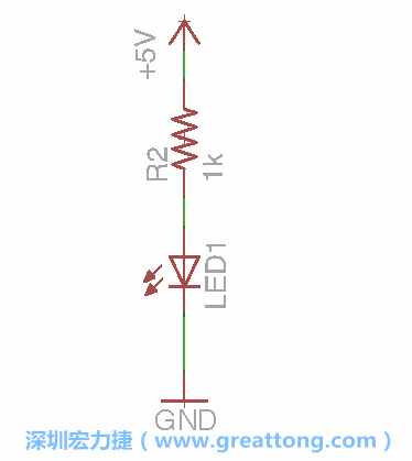 如圖所示放置一個開關（switch）、10K電阻器（10k resistor）和0.1μF的電容（0.1μF capacitor），并把開關的一端連到接地端上。