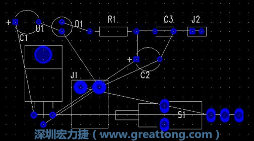 圖2 零件間使用預拉線連接