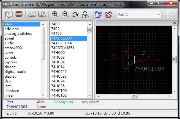  library 包含多個component (schematics symbol)。